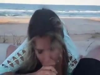 Voyeur Beach Cumshot - Beach voyeur wife oral sex and fucking with facial cumshot