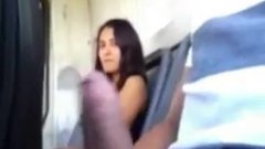 Guy dick flashing in public bus and a girl wanks him
